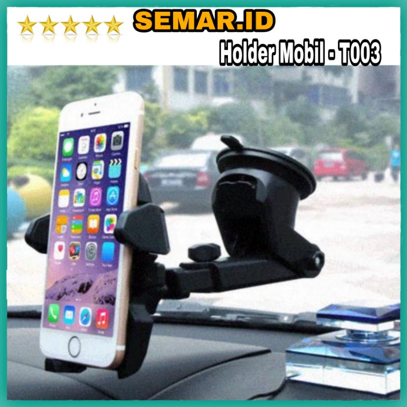 Car Holder for Smartphone with Suction Cup - T003 - Black