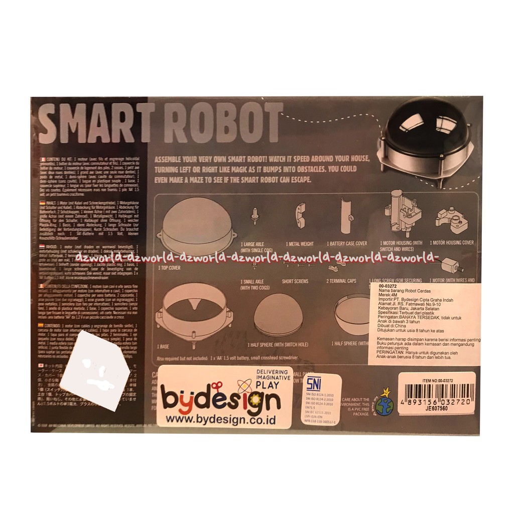 4M Fun Mechanics Kit Table Top Robot Mainan Merakit Robot Bebentuk Kepiting Four M