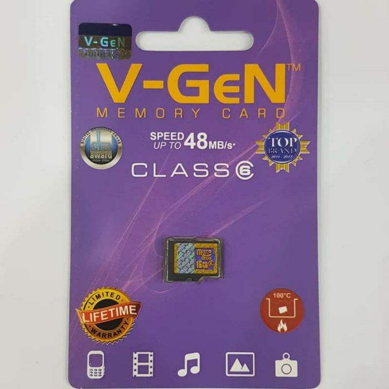 Memori memory micro SD Vgen 2GB 4GB 8GB 16GB 32GB Class 6 original