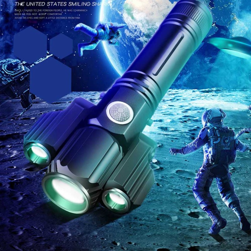 TaffLED Senter LED Telescopic Zoom Cree T6  2 x XPE 15000 Lm - KS-737