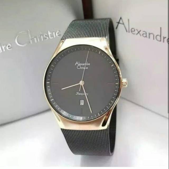 Alexandre Christie AC 8571 Pria Black Rosegold Original