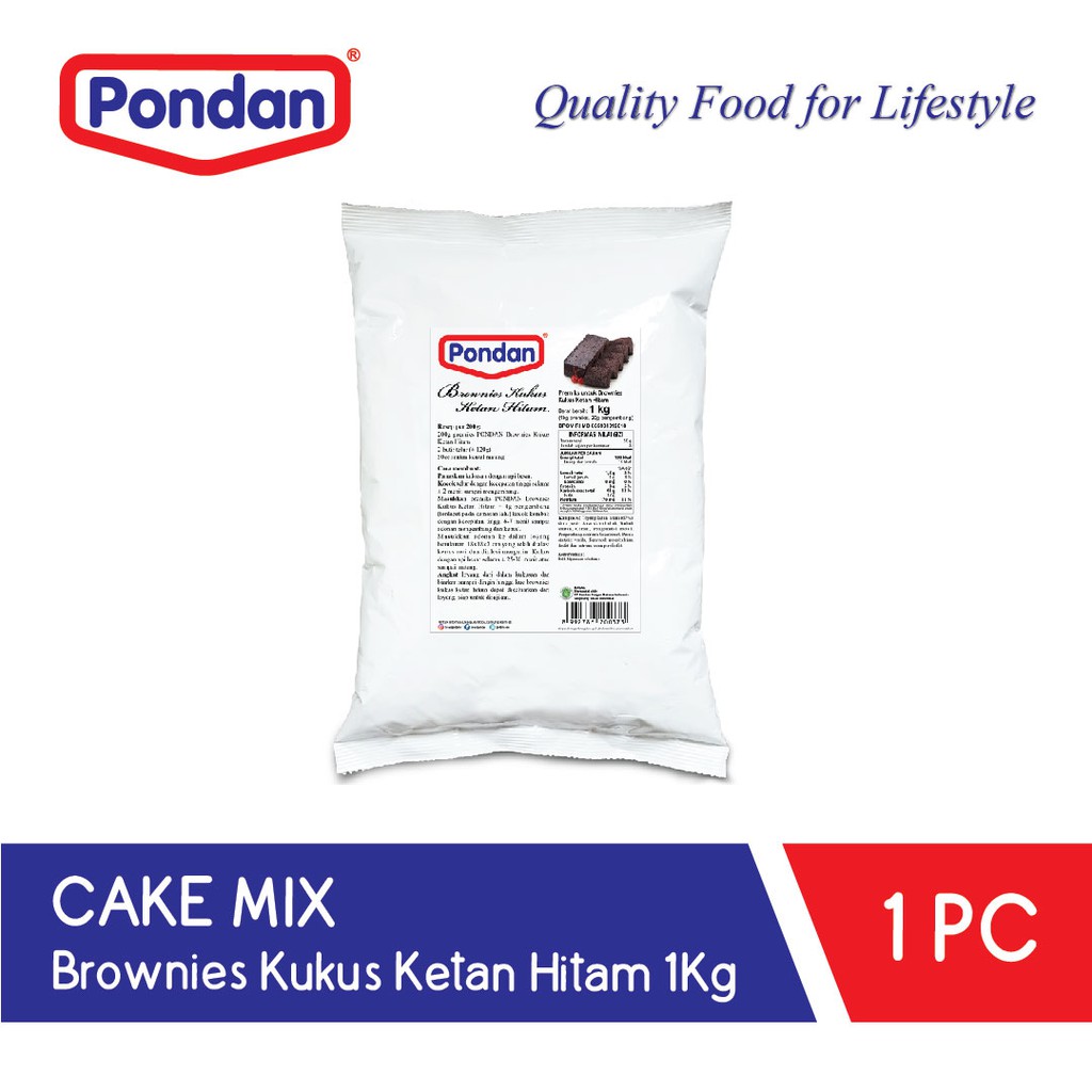 

Pondan Brownies kukus ketan hitam BULKY