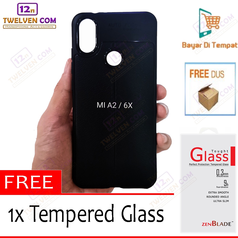 [FLASH SALE] Case Auto Focus Softcase Xiaomi Mi A2 / Mi 6x - Free Tempered Glass