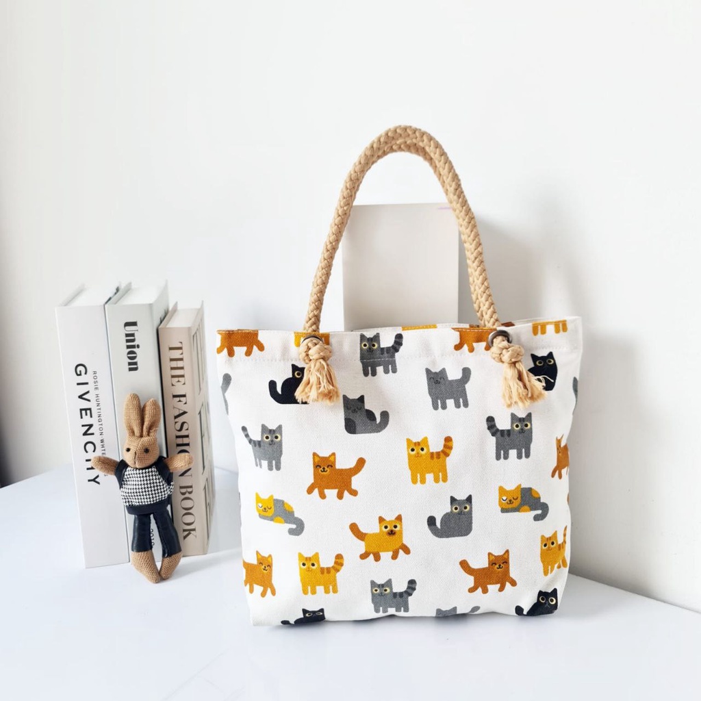 ZORA - Petito - Tote Bag Seri Abstrak &amp; Animals - Tote Bag Wanita