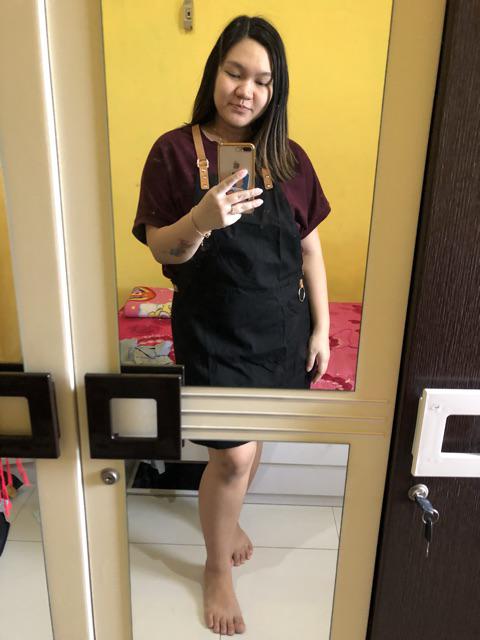 Apron Barista 3saku Kanvas Synthetic Leather