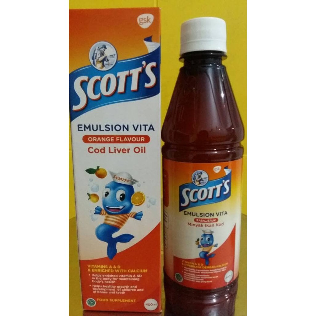 Minyak Ikan Scott Emulsion Rasa Jeruk 400 Ml Indonesia