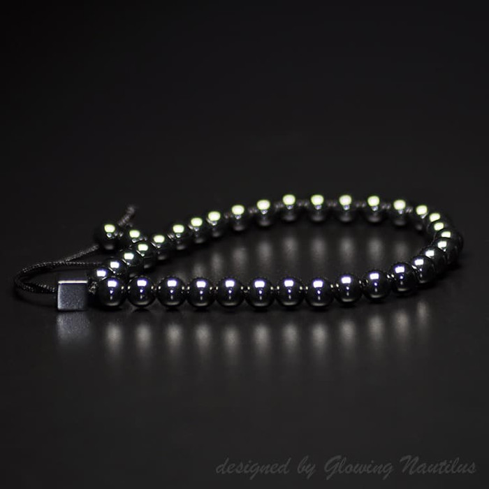 Gelang Tasbih 33 Batu Asli Hematite Magnet 6mm Diskon