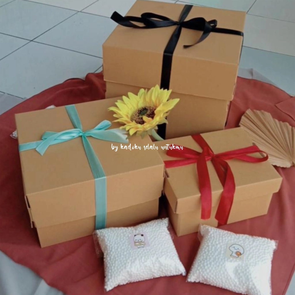 

BOX HAMPERS MODEL (TOP/BOTTOM) SLIDE LOCK - KOTAK KADO - HAMPERS KEKINIAN - BUTIRAN STYROFOAM
