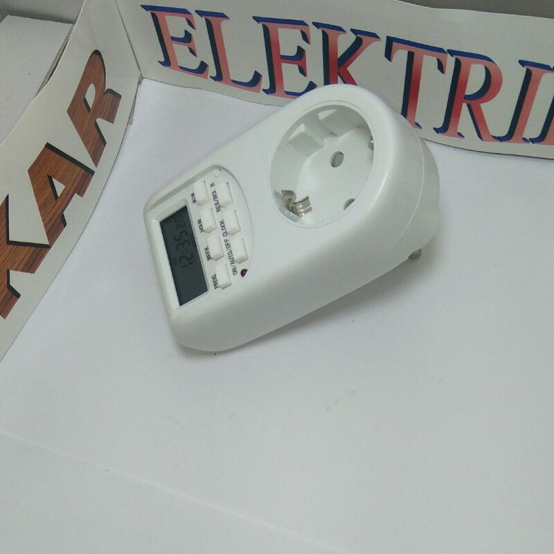 Timer Digital Otomatis Listrik 2300Watt 10A STOP KONTAKOnOff Mudah untuk Kebutuhan Rumah dan Usaha