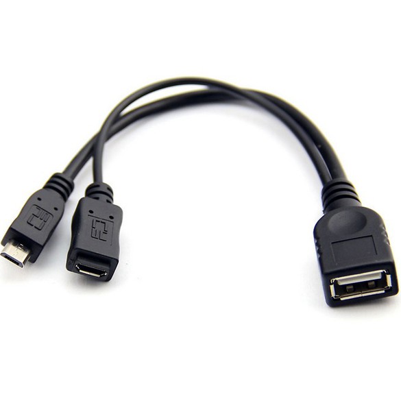 Kabel USB OTG Y Power