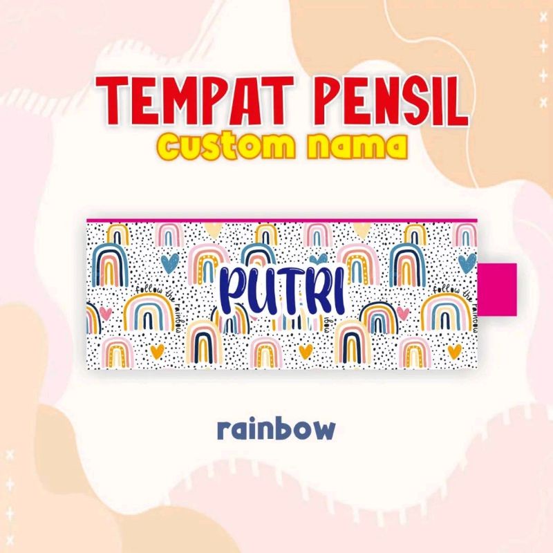 Tempat Pensil Custom Nama | souvenir ulang tahun anak