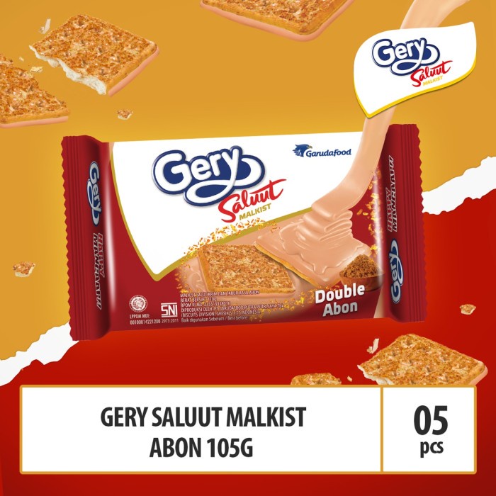 

Wafer-Biskuit- Gery Saluut Malkist Double Abon -Biskuit-Wafer.