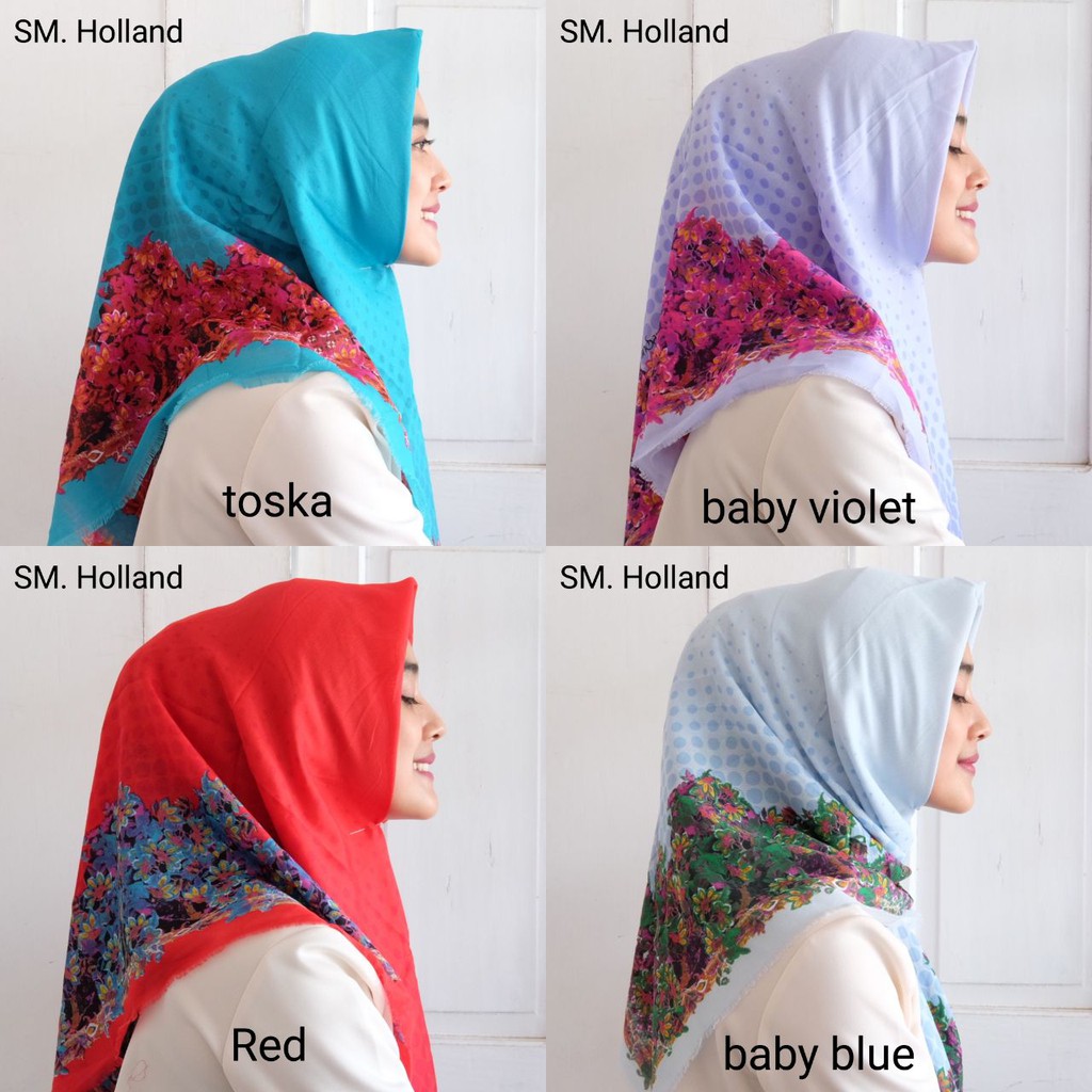 Jilbab Kerudung Segi Empat Saudia Ansania Holland