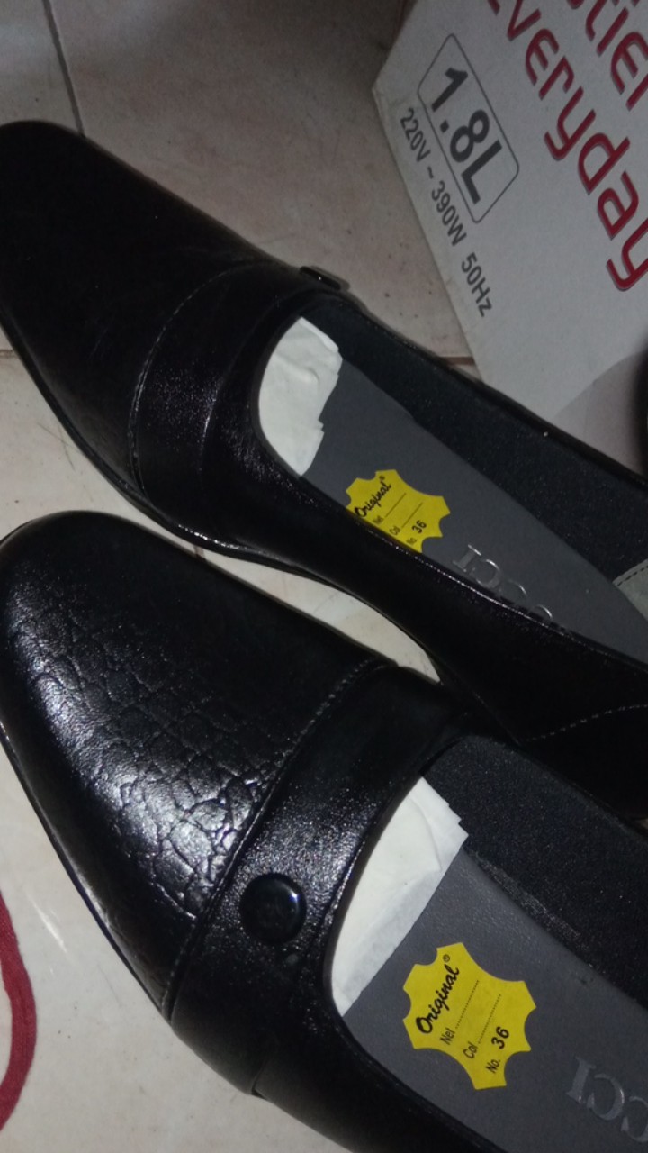 Sepatu Wanita Kulit Asli - Sepatu Kantor Pantofel Kulit Asli - 621ts