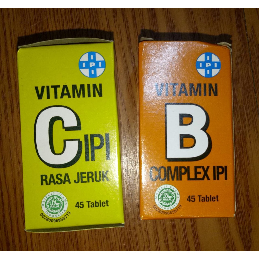 vitamin A C B12 B1 B complex ipi (murah) vit ipi 45 50 tablet hisap Jeruk