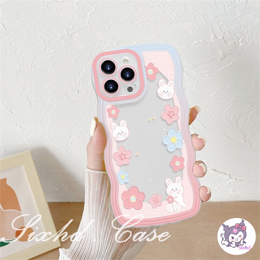 OPPO A57 A76 A96 A16k A16 A15 A74 A55 A54 A53 A33 A32 A31 A9 A5 A5s Reno 8T 8Z 7Z 6Z 5Z 5 A95 A94 A93 A92 A77 A77s A52 A12 A16e F11 F9Pro Simple Ins Flower Wave Pattern Phone Case Soft Cover