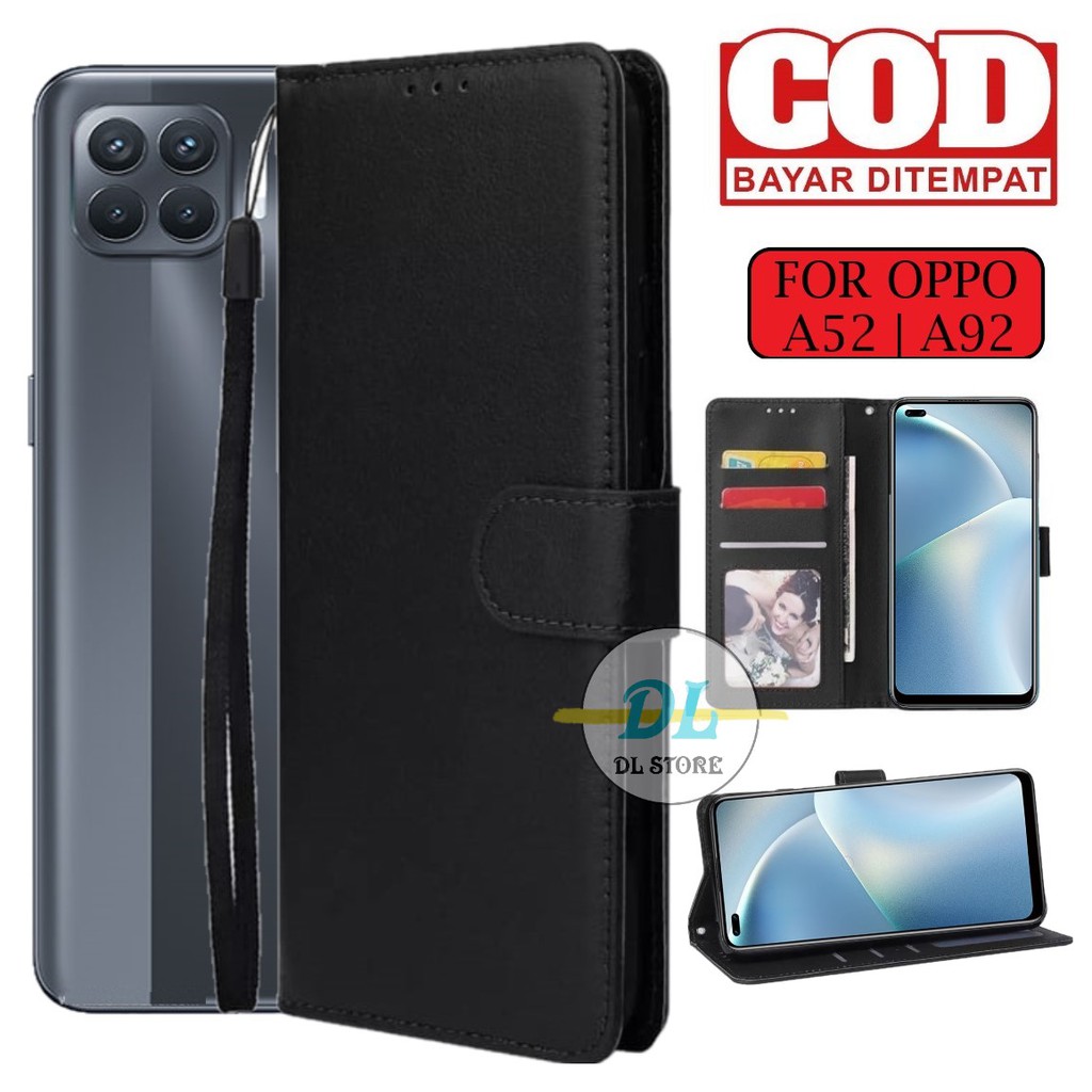 CASE UNTUK OPPO RENO 4F FLIP LEATHER CASE PREMIUM-FLIP WALLET CASE KULIT UNTUK OPPO RENO 4F