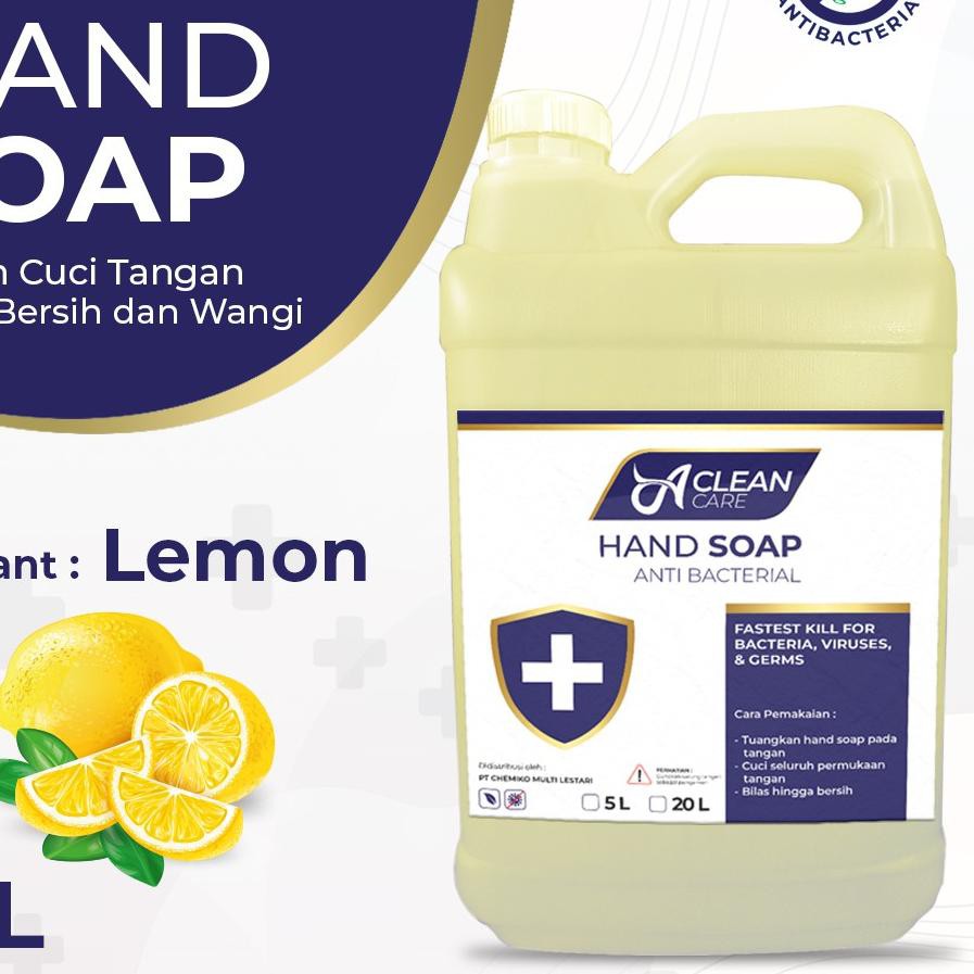 Sabun Cuci Tangan / HAND SOAP / HAND WASH Antiseptik Antibacterial 5 Liter A Clean Care