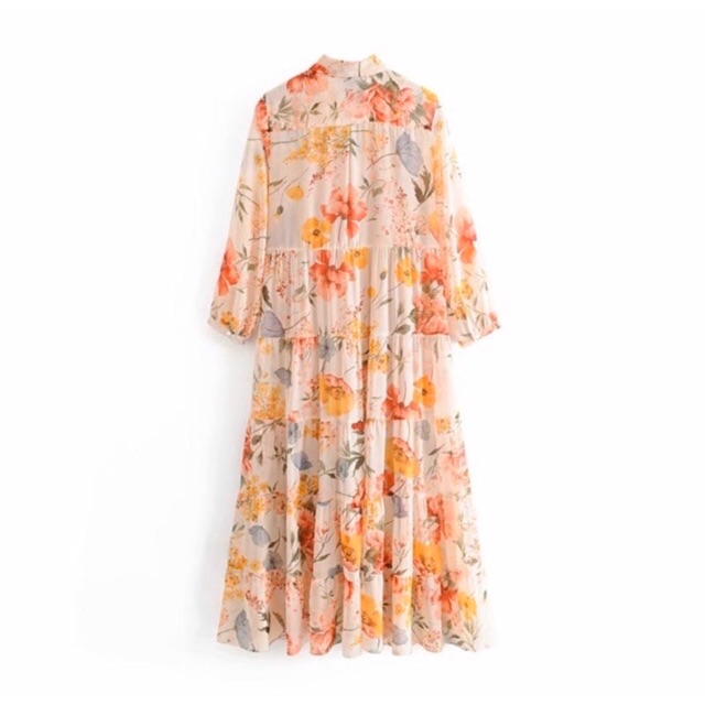 Dress FLORAL Zara Nagita Premium / DRESS OUTER Import BAANGKOK / Platinum Fashion Mall Bangkok