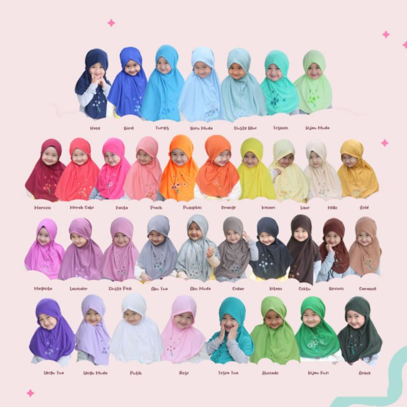 Aishwa || size SS (size 1) jilbab anak / bayi || usia 0 bulan - 6 bulan new azkia hijab-4