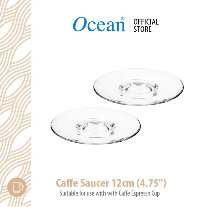 

(BISA COD) Ocean Caffe Espresso Glass 70ml - Saucer 4.75inch