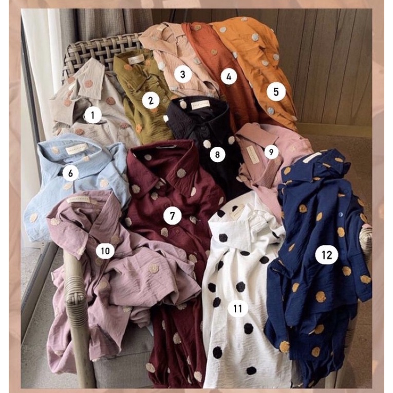 polka shirt arakleider arascarf kemeja polka termurah murah