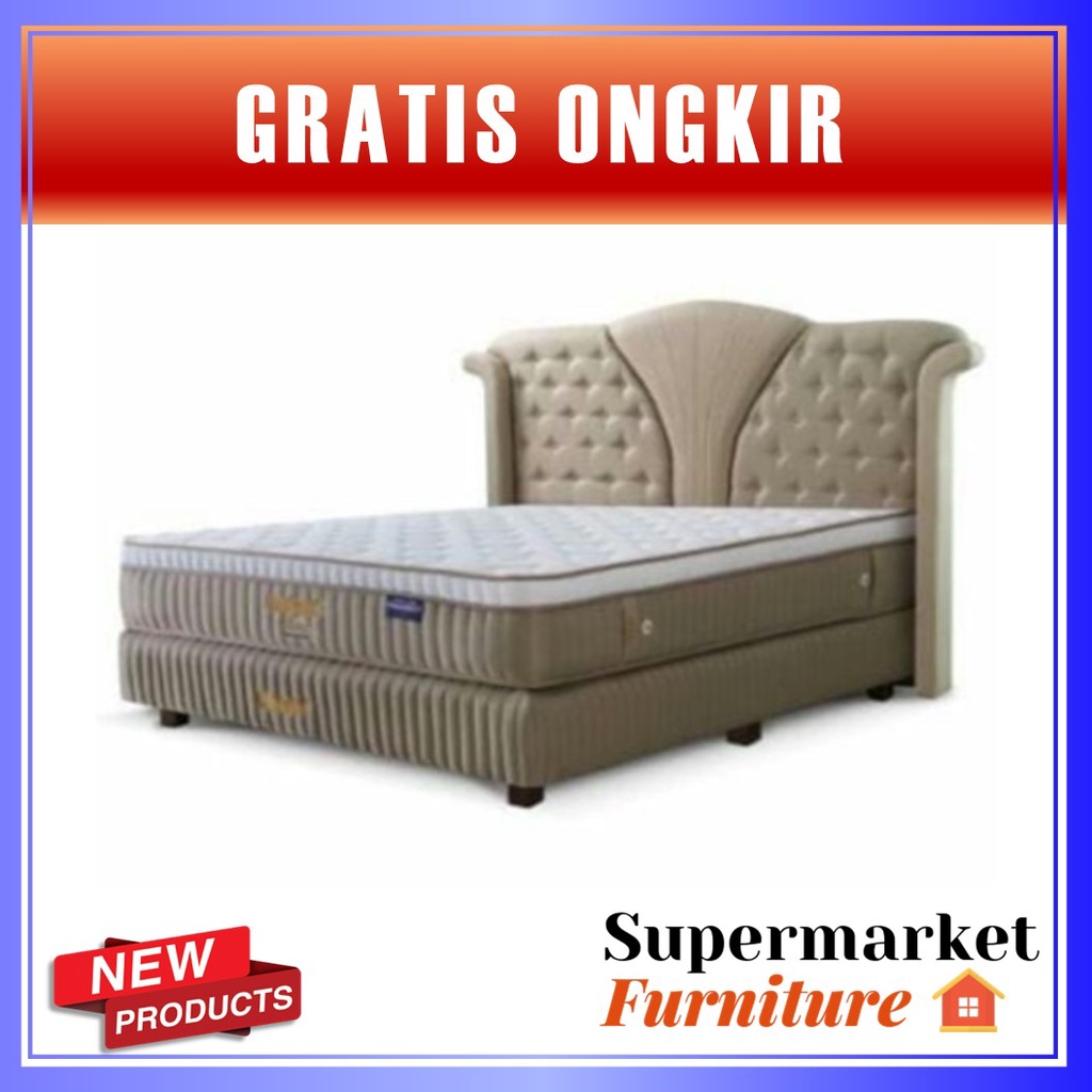 Uniland SPRINGBED UNILAND FULL SET LATEX POCKET PLUSHTOP QUEEN