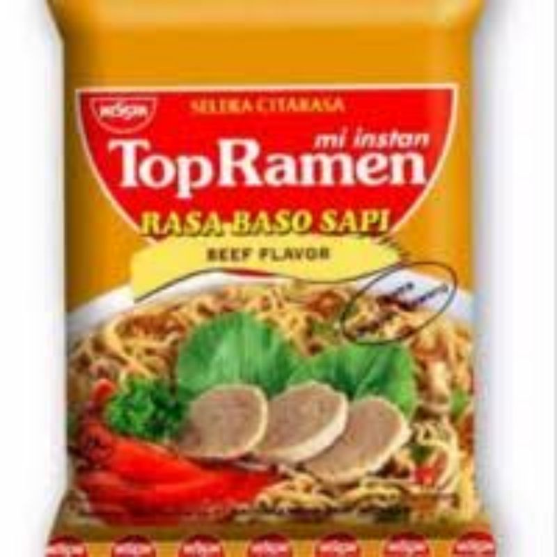 mie instan top ramen rasa baso sapi 32 gr