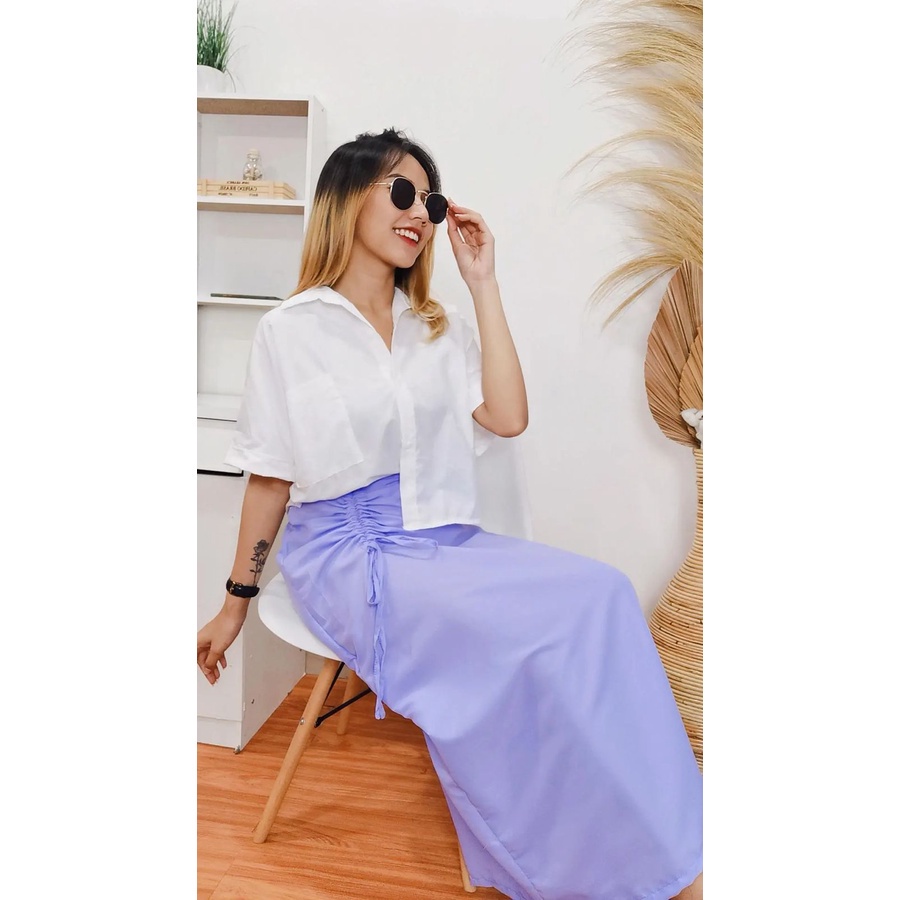 BEFAST - ZRX OOTD Wanita Rok ANI / Rok Serut crinckle/ josep skirt/casual flowy / Rok Serut / Rok Kondangan / Bawahan Rok Wanita Remaja Casual / Rok Serut Polos Formal / OOTD Selebgram Kekiniaan / Trendy / Termurah