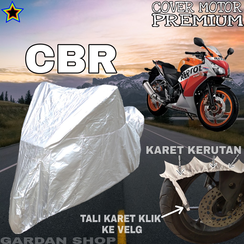 Sarung Motor CBR SILVER POLOS Body Cover Penutup Motor Cbr PREMIUM