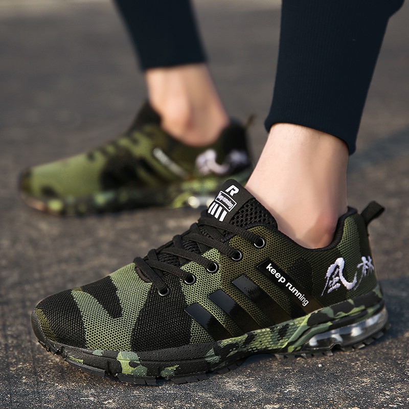 [COD] (FREE BOX &amp; KAOS KAKI) Sepatu Sneakers Fashion Pria  - Sepatu Running Pria seri 208 Limited Army Edition