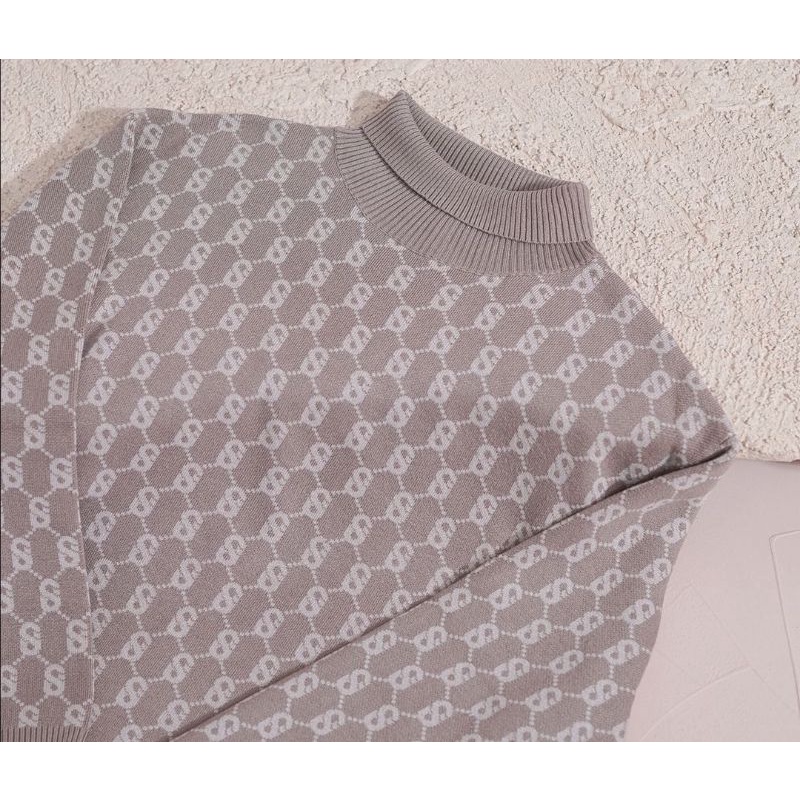 SIGNATURE COMFY SWEATER BENANG JARUM TAUPE XL