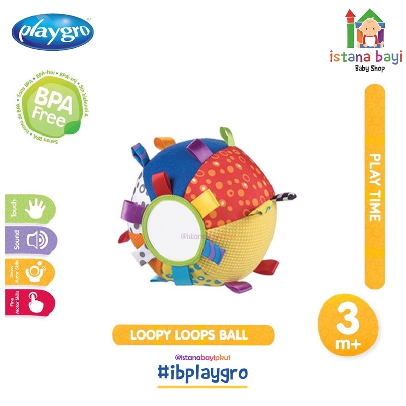 Playgro Loopy Loop Chime Ball - Mainan bayi