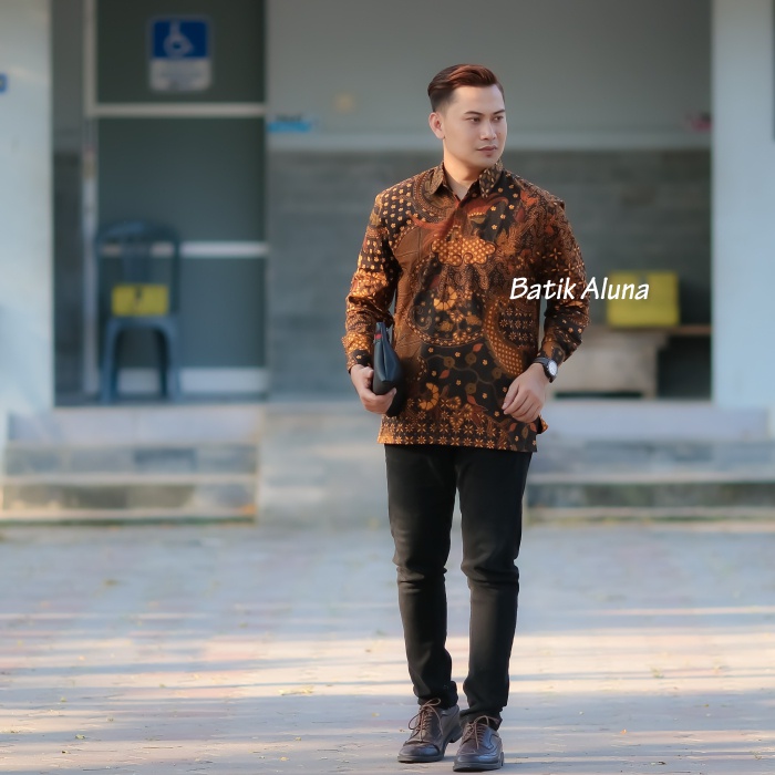 Batik Pria Lengan Panjang Furing Aluna Batik Premium Solo PCW 090