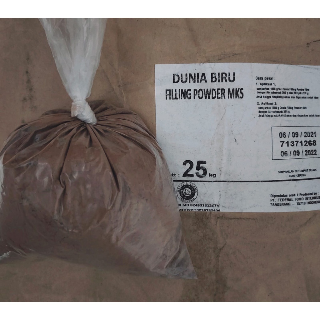 

COKLAT BUBUK FILLING DUNIA ELMER - Coklat Isian roti Repack 250gr