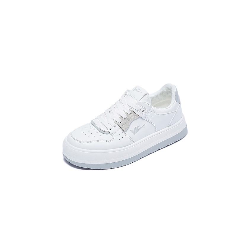 DENDEN.ID Sepatu Sneaker Putih Wanita Fashion Korea Sepatu Casual Kuliah Import-PUTIH ABU