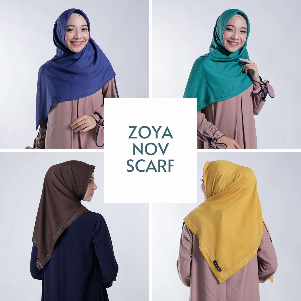 Zoya Kerudung Segi Empat Polos Nov Scarf Shopee Indonesia