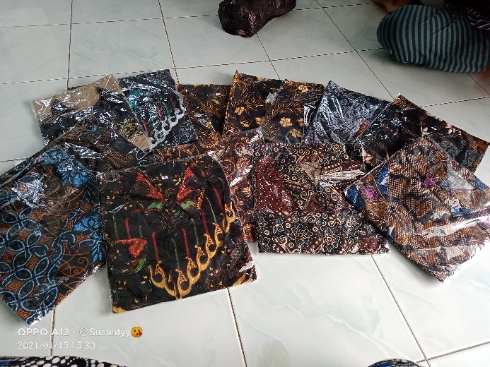Batik Dolby Dolbi Dobby Doby Tenun Sutra Tulis Katun Atbm Baron Atasan Batik Wanita Sogan Srg308