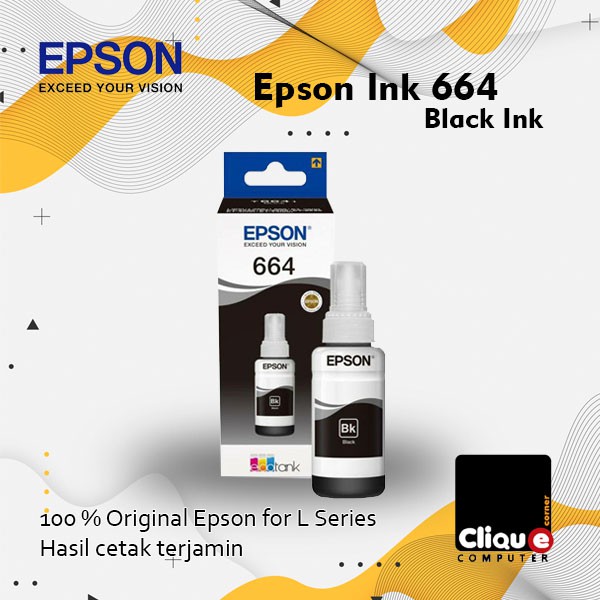 Tinta printer Epson Tipe 664 70ml Original Cyan Magenta Yellow Black