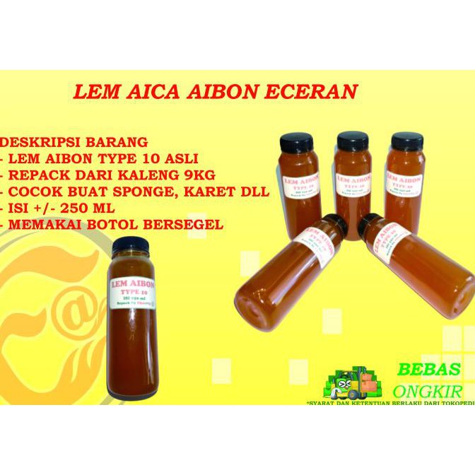 

BARU LEM AICA AIBON TYPE 10 / LEM KUNING BOTOL ECERAN