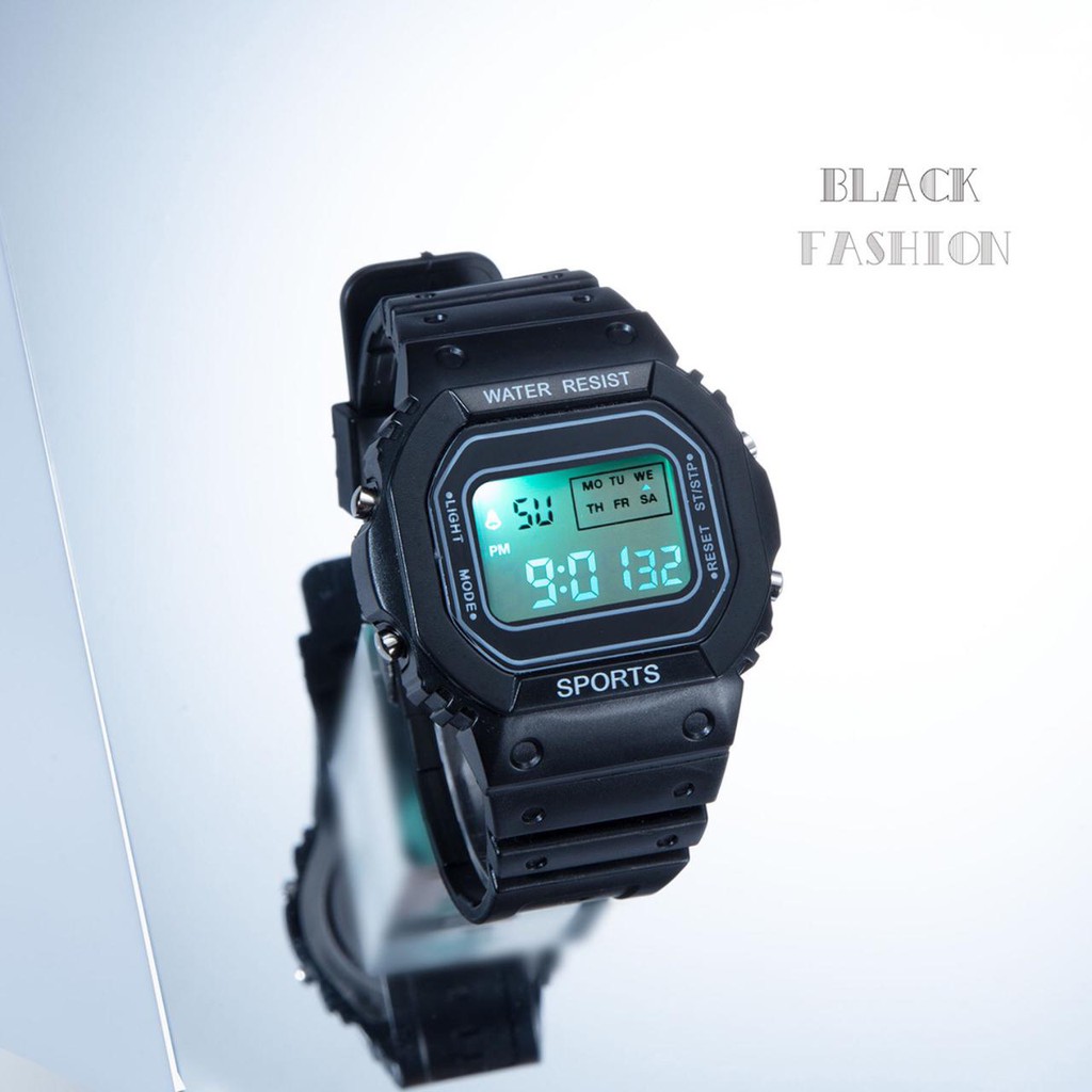 OSM JKT J5041 Jam Tangan Wanita Student Waterproof Digital Watch / Jam Fashion Korea Style Digital-Hitam