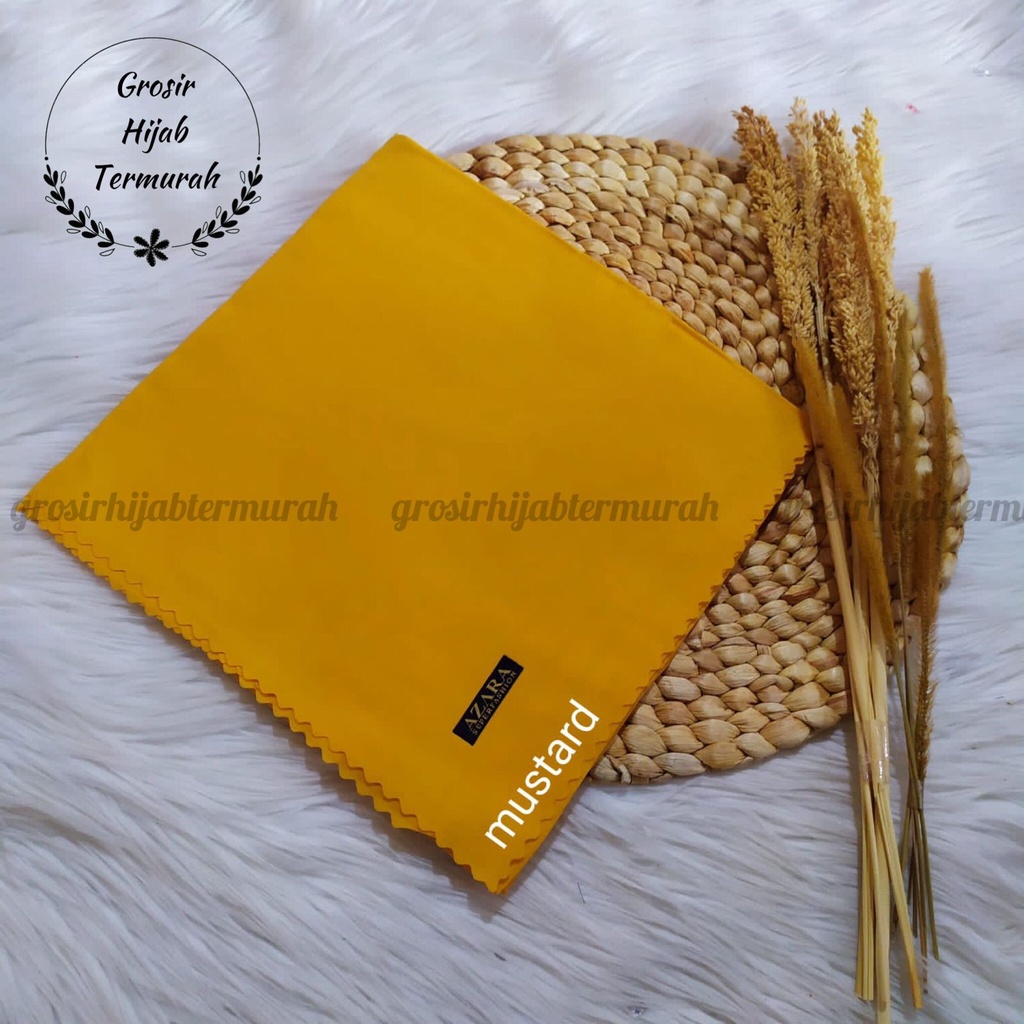 Hijab segiempat Oskara laser cut /Oscara /Japan / Jilbab voal miracle plain lasercut azara-Mustard