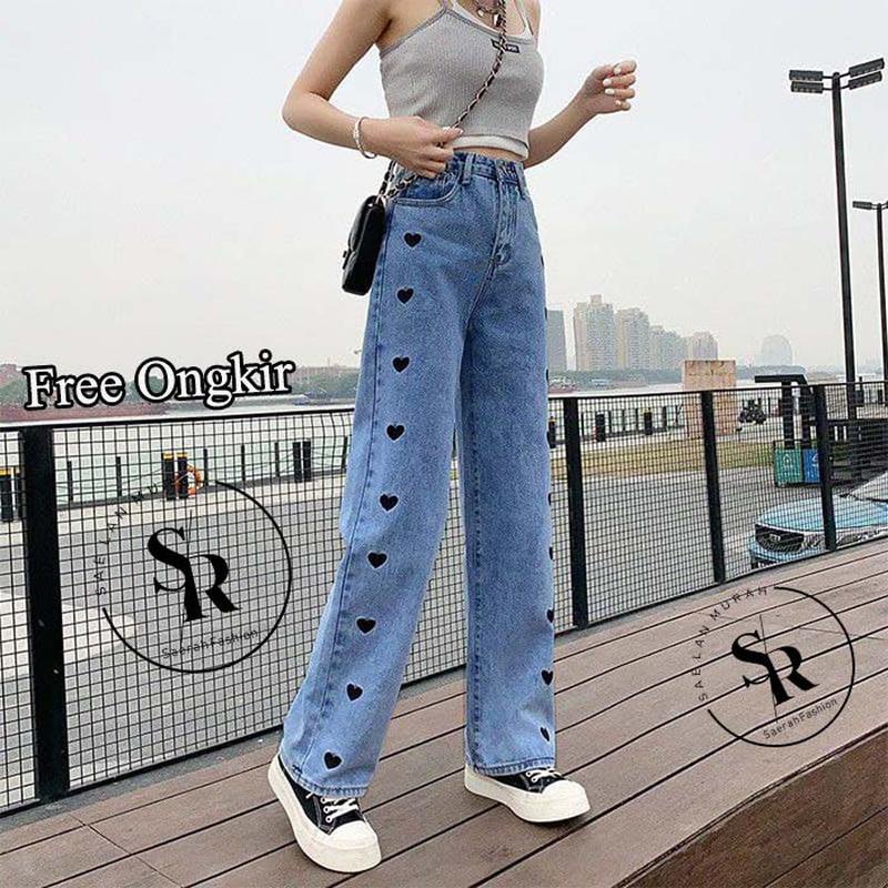 Kulot Jeans Rawis Jumbo Pull And Bear Kulot Jeans Wanita Non Stretch Termurah Kekinian Celana Panjan