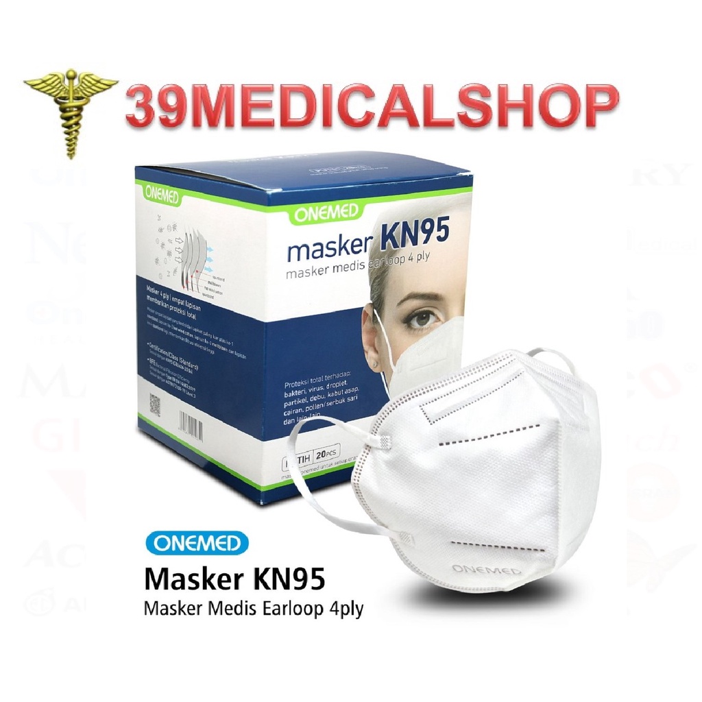 MASKER KN95 ONEMED DEWASA 4PLY BOX ISI 20PCS