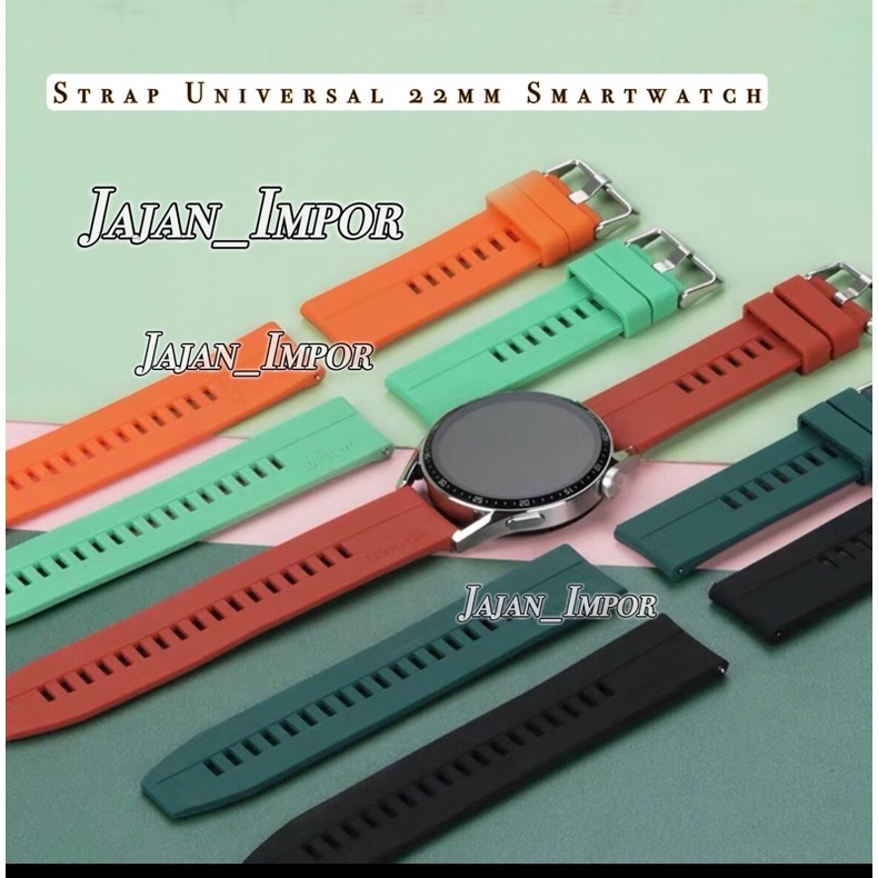 Tali strap jam tangan silikon universal 22mm tali silikon rubber Super Quick Release