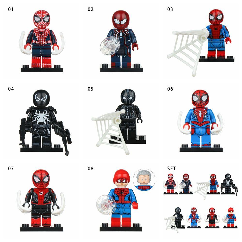 Mainan Balok Susun Seri Spider Man Ukuran Kecil