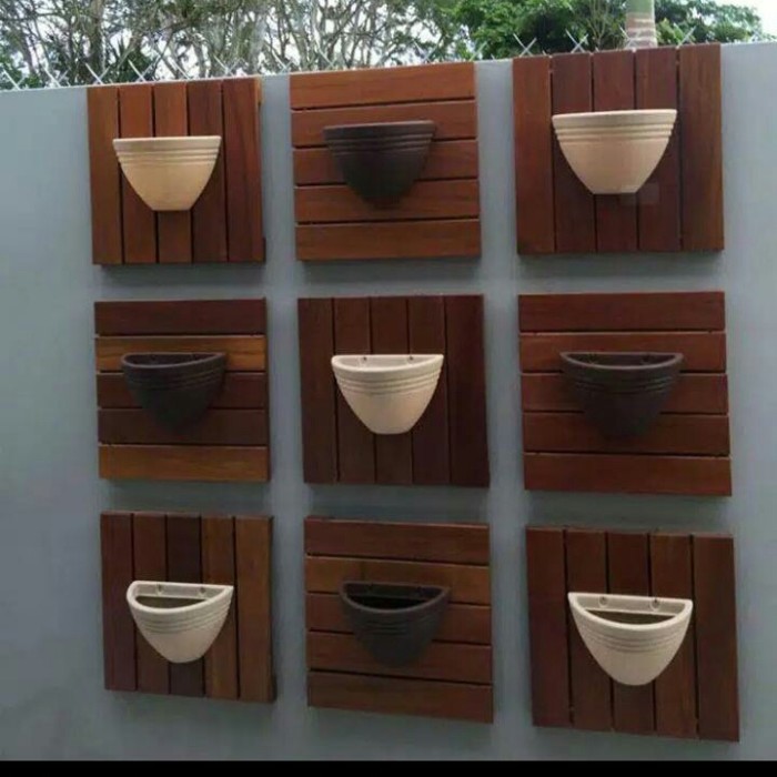 pot dinding rak pot tanaman pot tanaman kayu
