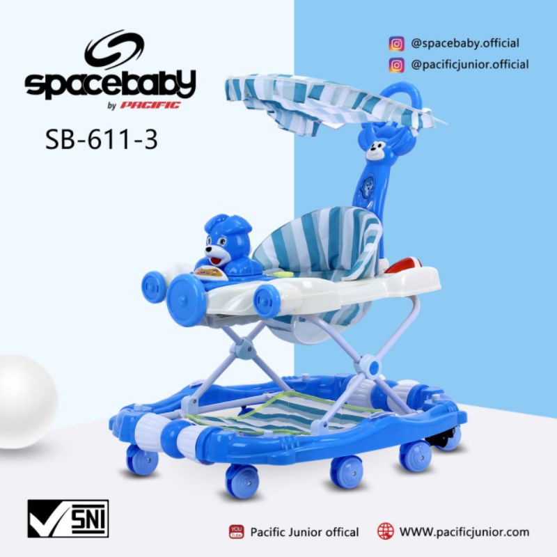 DIJAMIN TERMURAH Baby Walker Apolo Space Baby SB 611-3 / SB611-3 Alat bantu belajar berjalan baby