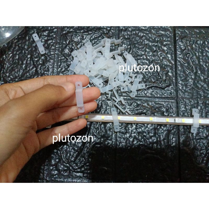 (PER PCS) KLEM LED STRIP TRANSPARAN UNTUK SEMUA JENIS LED STRIP UKURAN 12MM