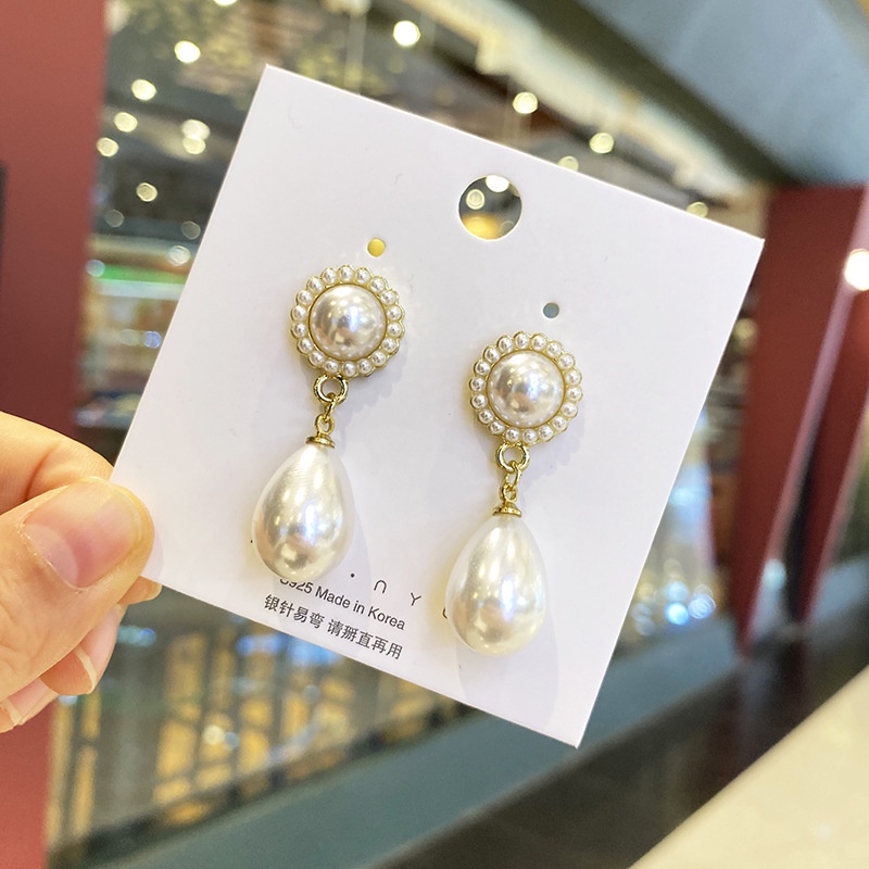 50pilihan Anting Mutiara Berkualitas Tinggi925 Anting Jarum Perak Zirkon High-End Niche Temperamen Anting